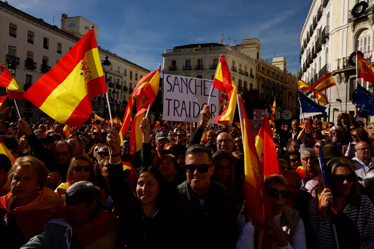 Protestas en Madrid contra Sánchez y la amnistía a independentistas