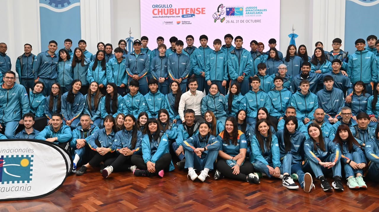 Chubut rumbo a los Juegos de la Araucanía: Torres recibió a los deportistas que competirán en Chile